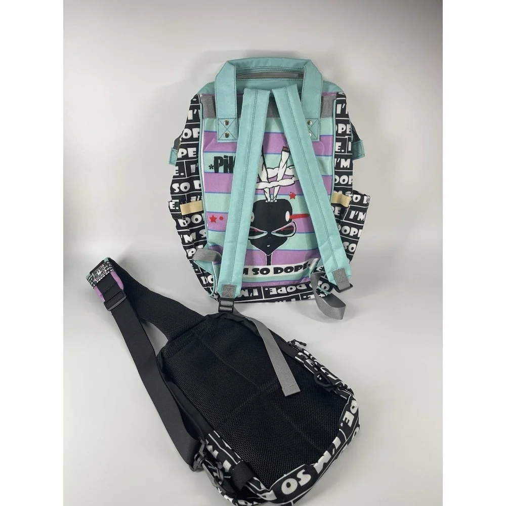 Weedhead PNK I'm So Dope Diaper Bag Backpack & Sling Bag NWOT Rare Set